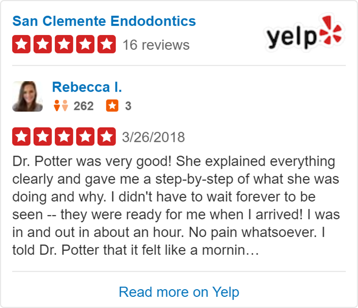 San Clemente Endodontics reviews on Yelp